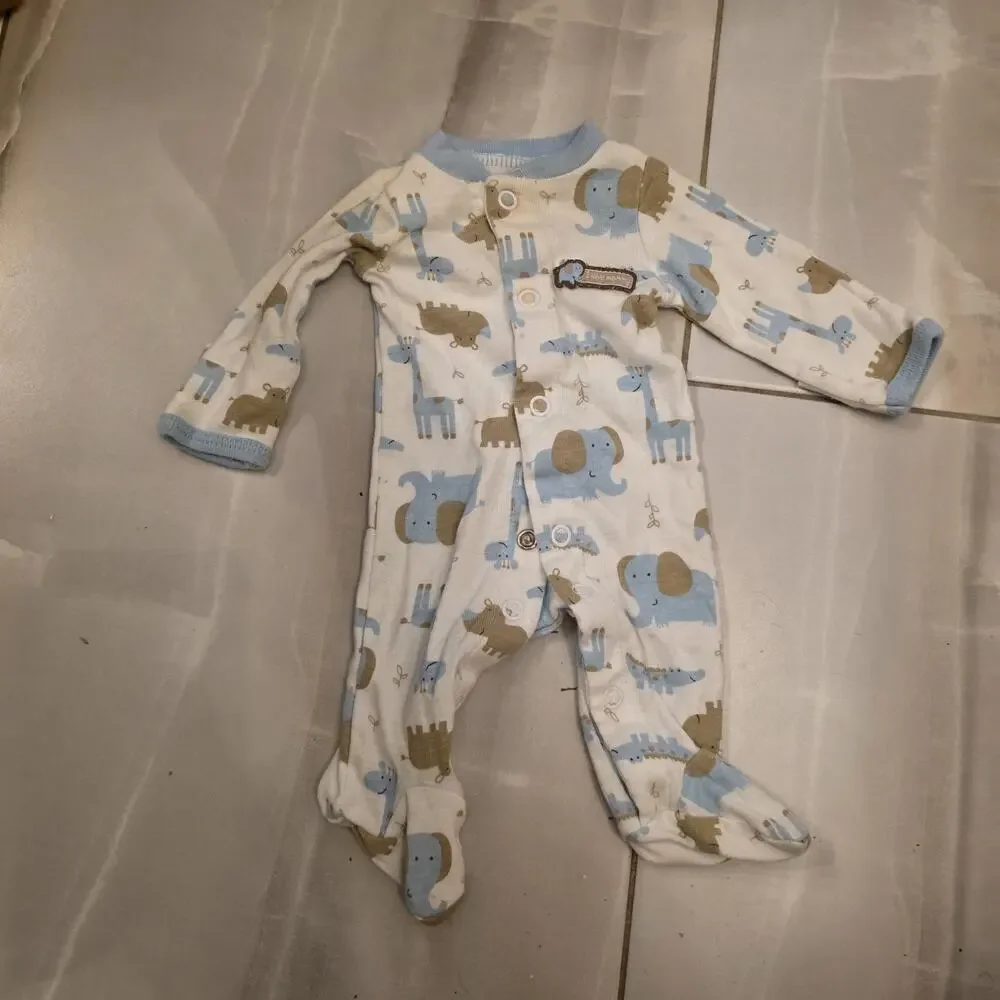 Preemie Boys‎ Bodysuits Sleepers Bundle Lit Of 6 Preemie Newborn Sizes
